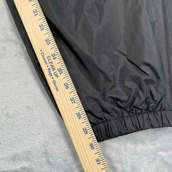 Tek Gear Pants Mens Large Black Gray Jersey Lined Windbreaker Vintage Y2K - Picture 11 of 16